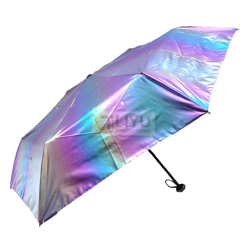 Colorful Multicolor Adult Folding Umbrella Can Shade The Sun And Rain