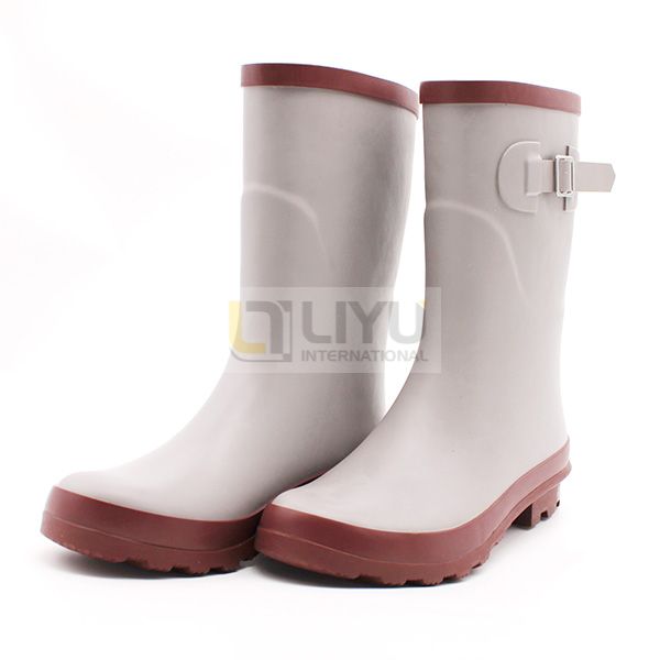 Mid-calf Wellington Rain Boots Waterproof Outdoor Fashion Women's Rubber Wellies