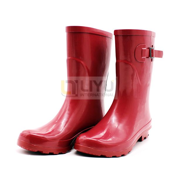 Adult Wellington Rubber Rain Boots White Waterproof Women's Chelsea Boots Red ,white And Yellow